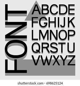 Alphabet, letters.
Simple black and white in the performance of a hand-written font. A vector illustration.