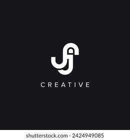 Alphabet Letters SJ JS Creative Logo Initial Based Monogram Icon Vector.