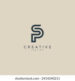 Alphabet letters SP PS business Logo Initial Based Monogram Icon Vector.