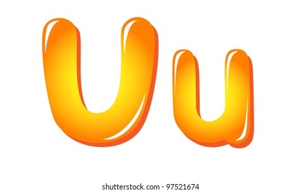 Alphabet Letters Sun Colors U Stock Vector (Royalty Free) 97521674 ...