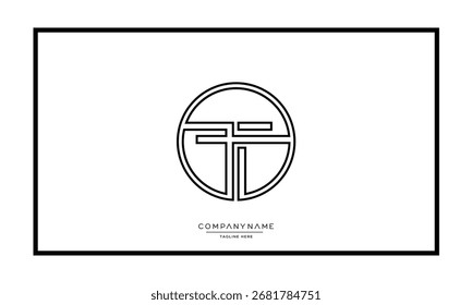 Alphabet Buchstaben T oder TT Logo Monogramm