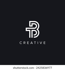 Alphabet Letters TB BT Creative Logo Initial Based Monogram Vector Icon.