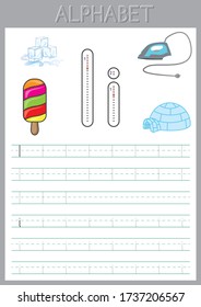 Alphabet letters Tracing Worksheet. ABC Activities and Exercises for kids. fun printable pages, educational game for kids