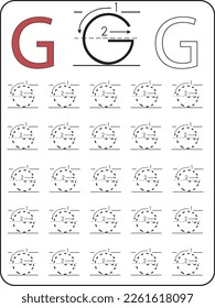 Alphabet letters Tracing Worksheet. ABC Activities and Exercises for kids. Activity for pre-schoolers and kindergarten. Letters A-Z. English for kids. Hand Writing for kids.