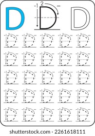 Alphabet letters Tracing Worksheet. ABC Activities and Exercises for kids. Activity for pre-schoolers and kindergarten. Letters A-Z. English for kids. Hand Writing for kids.