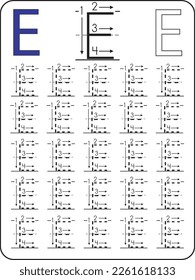 Alphabet letters Tracing Worksheet. ABC Activities and Exercises for kids. Activity for pre-schoolers and kindergarten. Letters A-Z. English for kids. Hand Writing for kids.