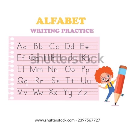 Alphabet letters tracing worksheet with all alphabet letters. Basic writing practice for kindergarten kids