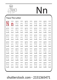 Alphabet letters tracing worksheet with Capital and Simple alphabet letters. Basic writing practice for kindergarten kids. kids activity book