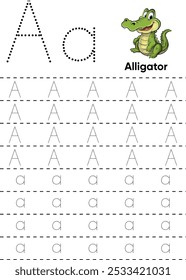 Alphabet letters tracing worksheets for kids. Educational and fun printable pages with ABC activities and exercises. Ideal for preschool and kindergarten children to practice handwriting and enhance t