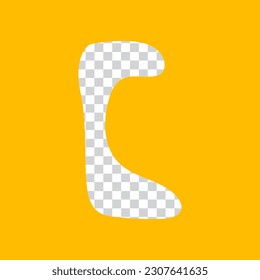 alphabet letters with transparent motifs on yellow background, eps 10