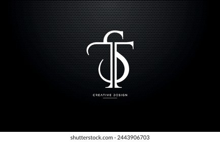 Letras del alfabeto TS o ST logotipo inicial monograma