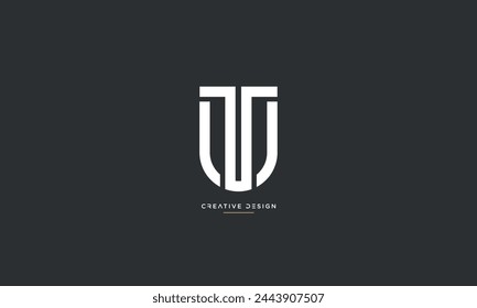 Alphabet letters TU or UT initial logo monogram