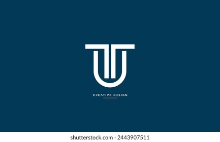 Alphabet letters TU or UT initial logo monogram