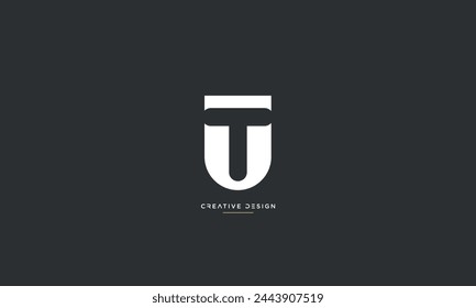 Alphabet letters TU or UT initial logo monogram