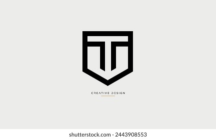 Letras del alfabeto TW o WT logotipo inicial monograma
