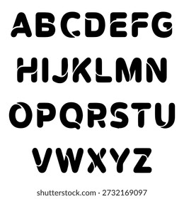 Letras de alfabeto Tipografía Conjunto de fuentes Ilustración vectorial