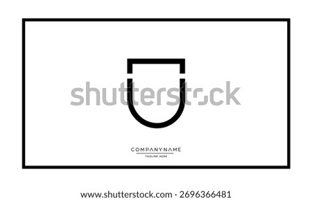 Alphabet letters U or UU logo monogram