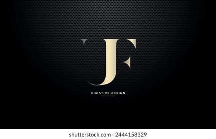 Alphabet letters UF or FU initials logo monogram