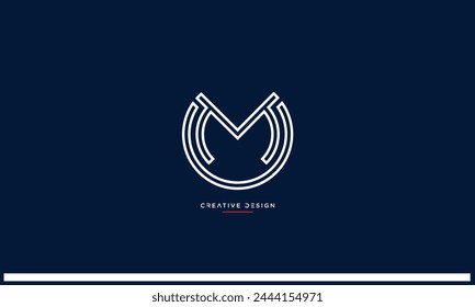 Alphabet letters UM or MU initials logo monogram