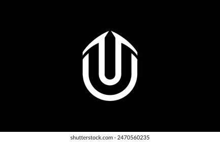 Alphabet letters UU or U logo monogram