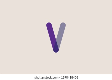 Alphabet Letters V Logo Design 