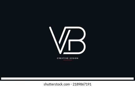 Alfabeto Cartas VB, BV Símbolo del logotipo de lujo abstracto