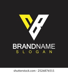 Alphabet Letters VB or BV logo design template
