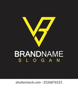 Designvorlage für Alphabet-Buchstaben VB oder BV-Logo