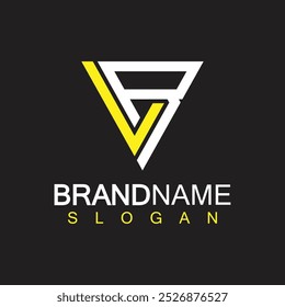 Alphabet Letters VB or BV logo design template