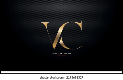 Alphabet Letters VC, CV Initials Luxury Logo icon	
