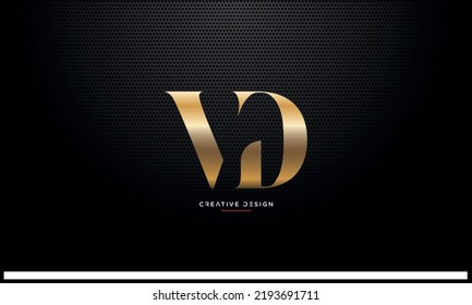 Alphabet letters VD, DV Abstract Logo icon Monogram	
