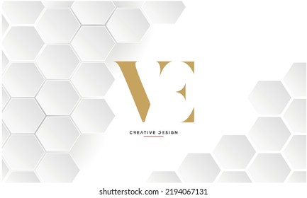 Alphabet Letters VE, EV Logo Design Icon