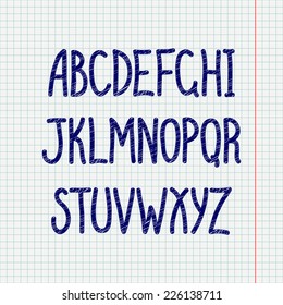 Alphabet letters. Vector.