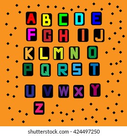 Alphabet Letters Vector.