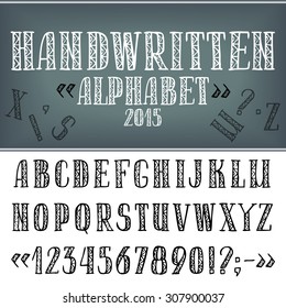 Alphabet letters. Vector alphabet. Hand drawn letters.