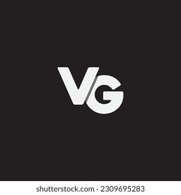 Alphabet letters VG Initials Monogram logo white and black