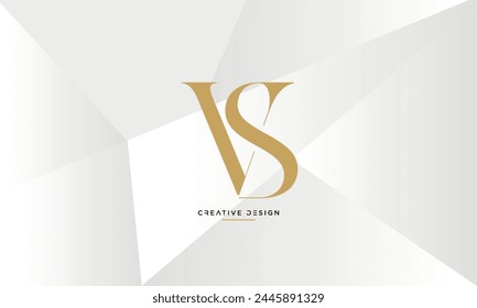 Alphabet letters VS or SV initials logo monogram