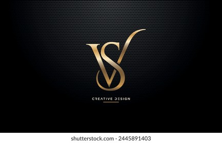 Alphabet letters VS or SV initials logo monogram