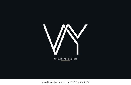 Alphabet letters VY or YV initials logo monogram