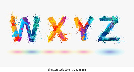 Alphabet. Letters W, X, Y, Z. Part 6