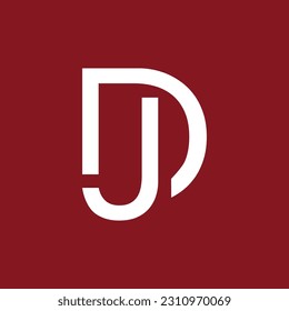 Alphabet Letters Wedding Monogram Logo DJ, JD, D and J Vector
