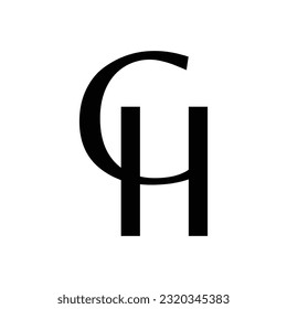 Alphabet Letters Wedding Monogram Vector Logo CH, HC, C und H