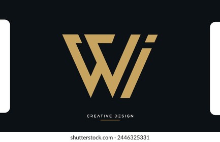 Buchstaben WI oder IW Initialen Logo Monogramm