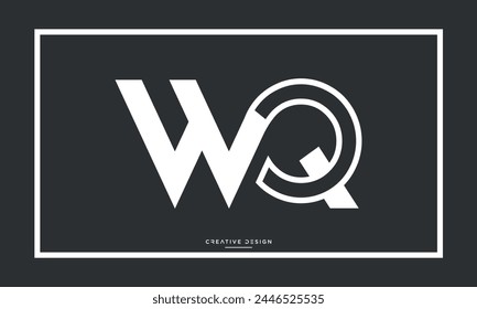 Letras del alfabeto WQ o QW iniciales logo monograma