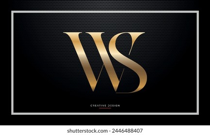 Letras del alfabeto WS o SW iniciales logo monograma