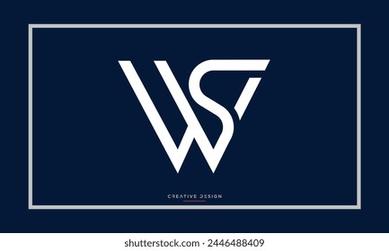 Letras del alfabeto WS o SW iniciales logo monograma