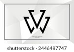 Alphabet letters WV or VW initials logo monogram