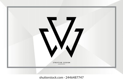 Buchstaben WV oder VW Initialen Logo Monogramm