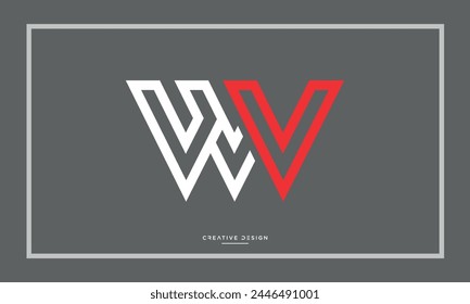 Buchstaben WV oder VW Initialen Logo Monogramm