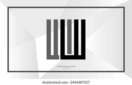 Alphabet letters WW or W initials logo monogram